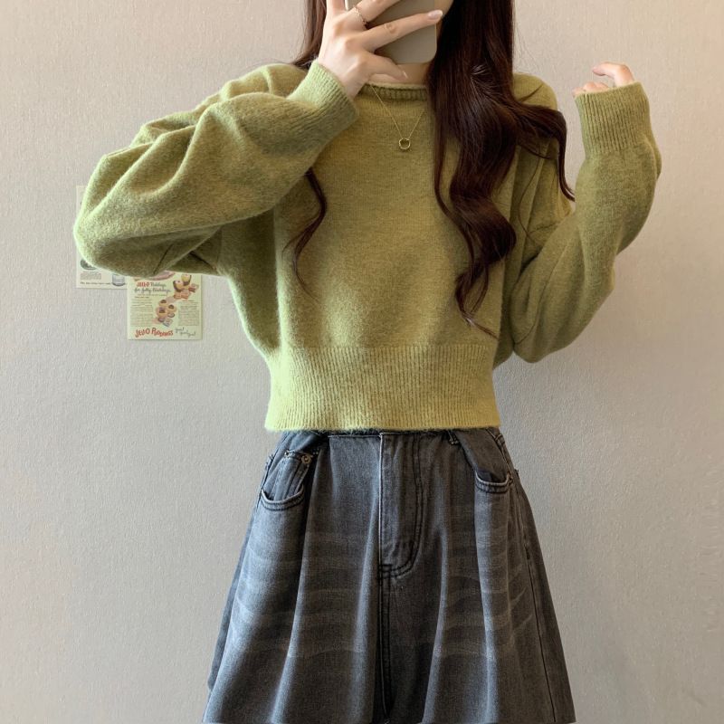 Knitted Base Sweater Women's Autumn and Winter Pullover Female Small Top Knitted