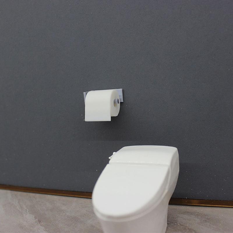 1:12 Puppenhaus Simulationsrollen Toilettenpapier Modell Puppe Mini Badezimmer Taschentuchhalter Dekor Mikro Szene Bau Requisiten