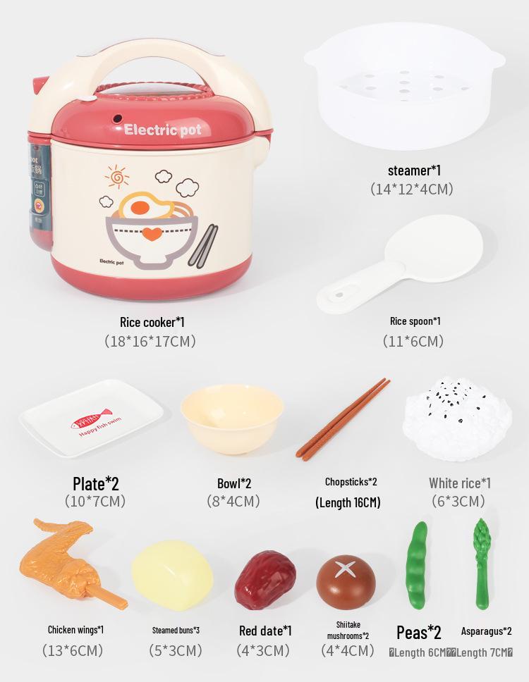 Kid's Smart Spray Rice Cooker Toy - Play Kitchen Simulation