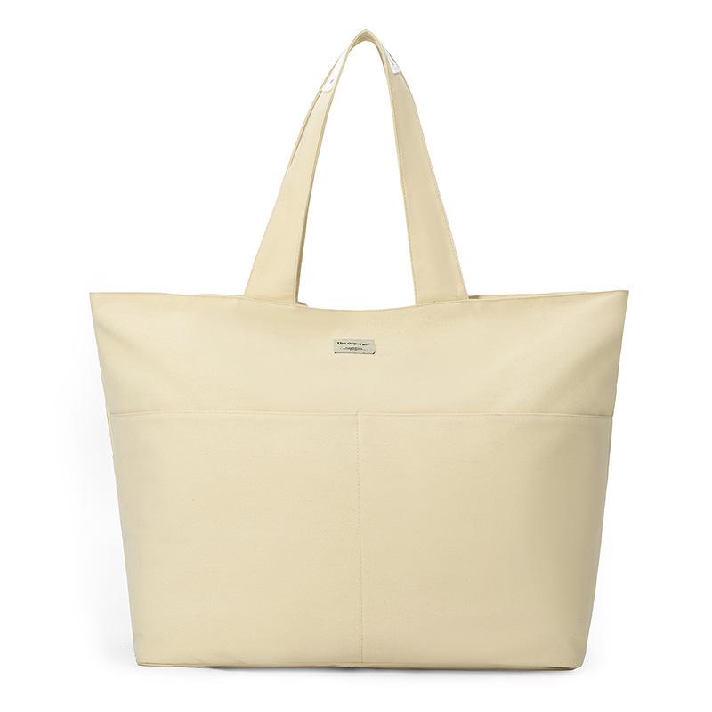 Damen Große Canvas-Tasche: Vielseitige Einkaufs-, Pendler- und Strandtasche