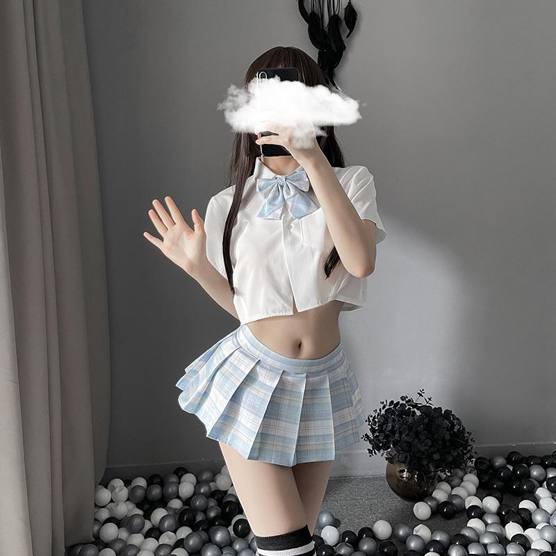 Sexy Sexy Student Dress Jk Uniform Pleated Skirt Seduction Cute Plaid Suit Sailor Role Performance