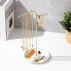 Stylish Metal Necklace and Jewelry Stand Elegant Organizers Portable for Accessories and Watches Home Organization