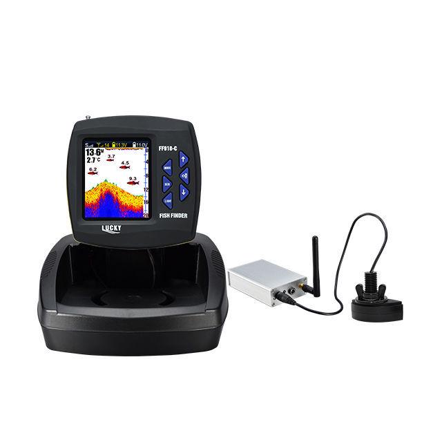 Leqi FF918C-WL Black Wireless Fish Finder Bait Boat with 300M Range.