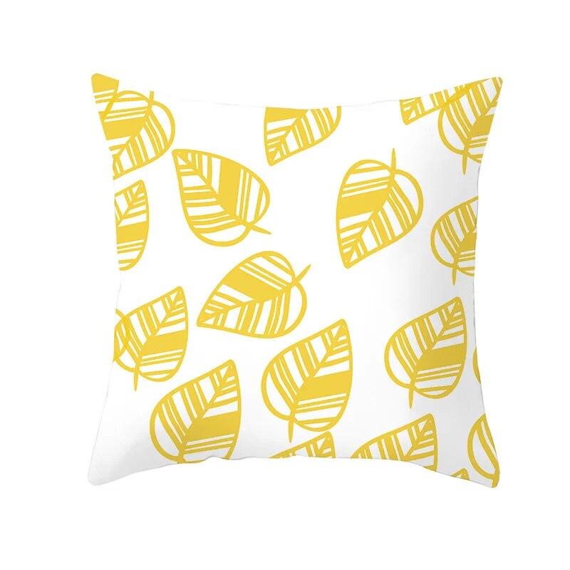 Bedroom Sofa Living Room Pillowcase Autumn Maple Leaf  Fresh Print Floral Plant Cushion Cover