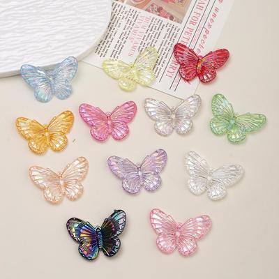 Iridescent Butterfly Resin Accessories: DIY Hair Clips, Phone Cases, Shoe Buckles, Keychains, and Pendants.