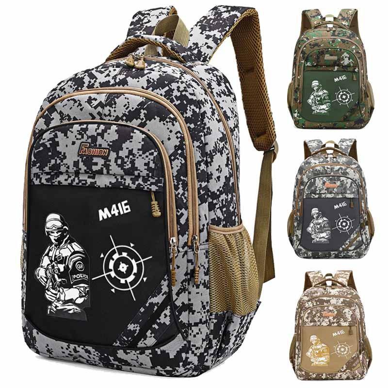 Print Pubg Character Backpack With Breathable Material School For