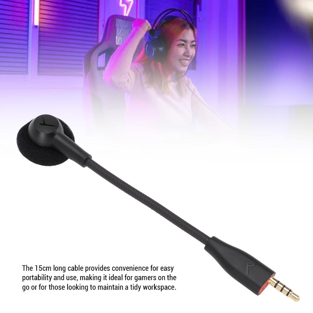 High-sensitivity Gaming Headset Mic 15CM Microphone Replacement for MMX100 MMX150 Live Streaming