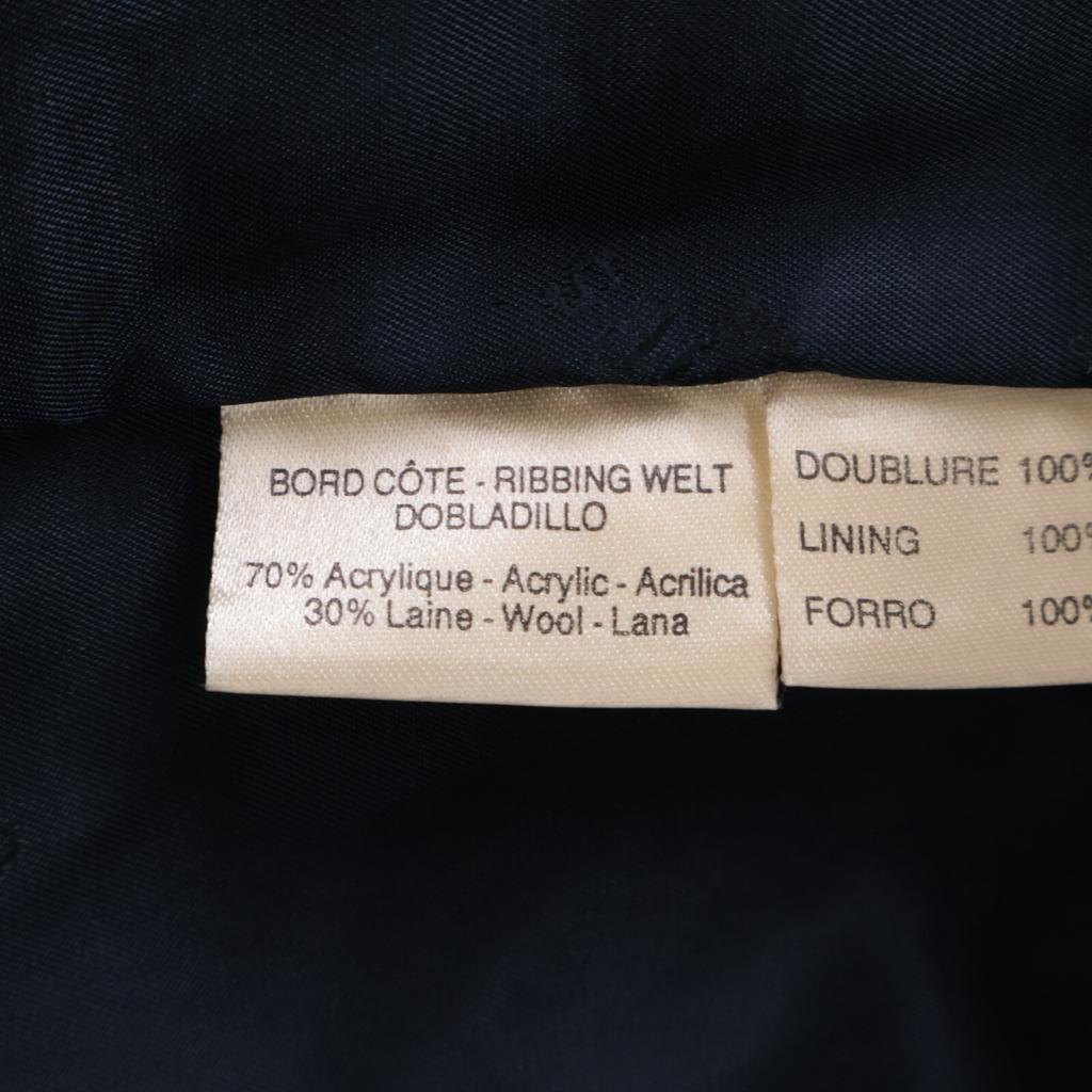 HERMES [Excellent Condition] Suede Zip-Up Bomber Jacket 48 NavyUsed