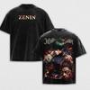 Zenin Maki Jujutsu Kaisen T-shirt Anime Graphic T Shirt Vintage Washed Oversized Tee Men Clothing Casual Short Sleeve Cotton Top