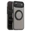 For iPhone Air Case with Ring Kickstand Compatible with MagSafe PU Leather Back Cover