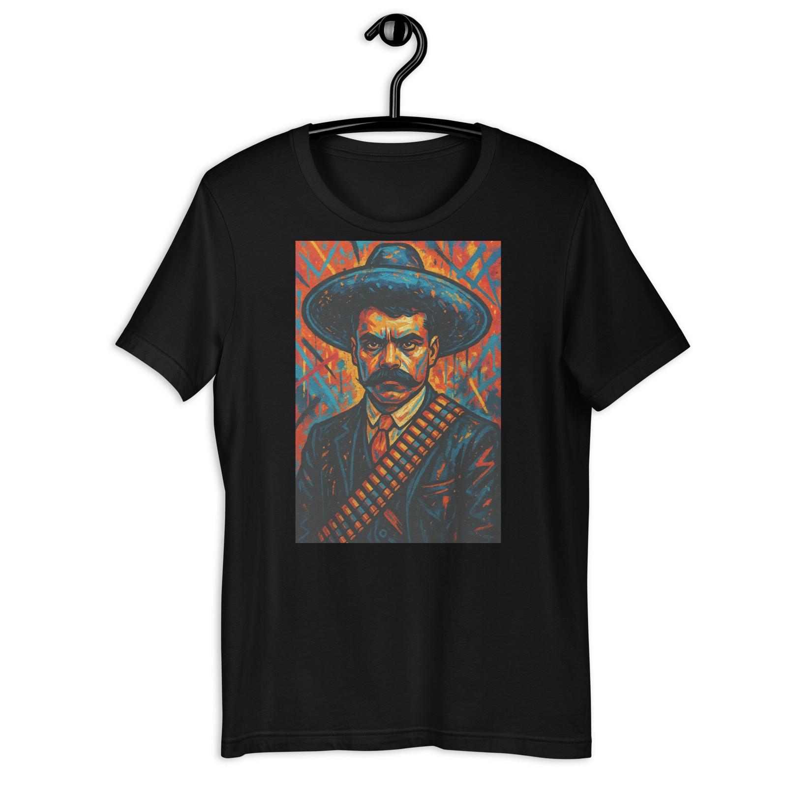 Emiliano Zapata Colorful Mexican Revolution Bold Art Graphic Tee S разноцветный