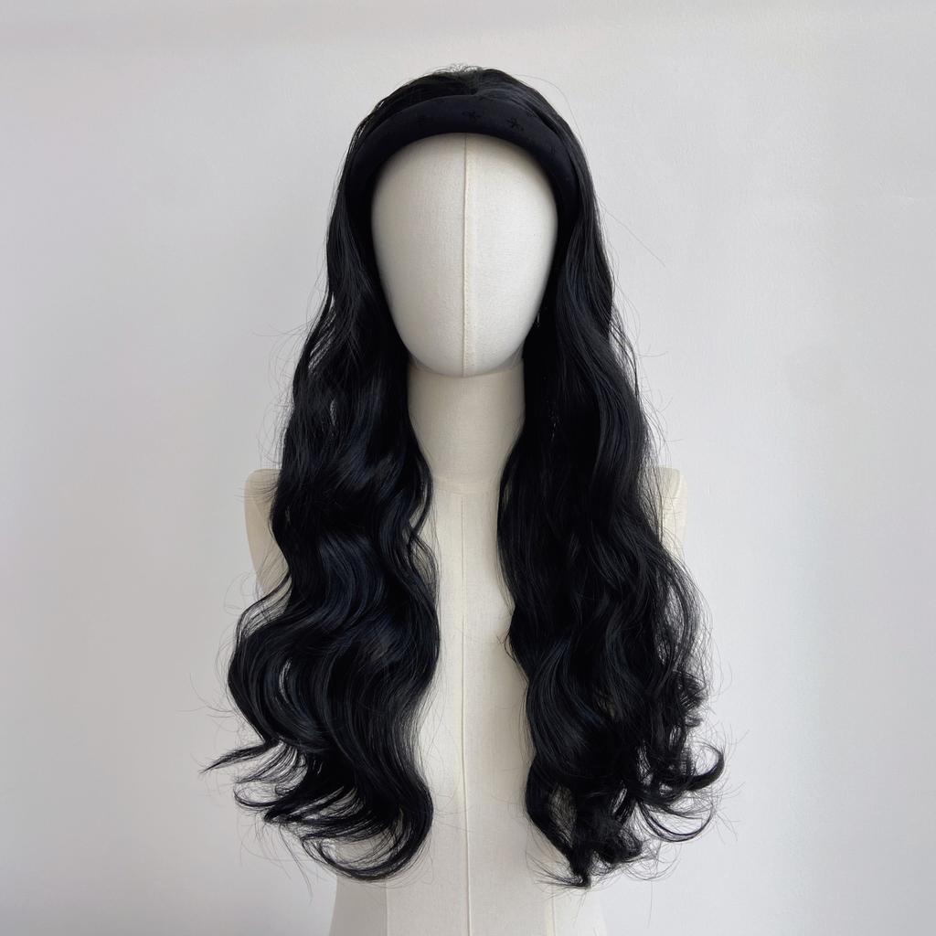 Wig Fashion European American Women's Fluffy Simulated Hair Hoop Long Straight Stable