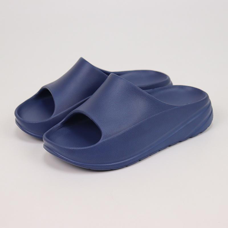 Summer slippers, thick soled straight slippers, anti slip bathroom slippers, home slippers