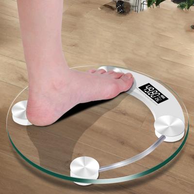 Balance de poids électronique intelligente ronde pour la santé, balance du corps humain, balance en verre pour adultes