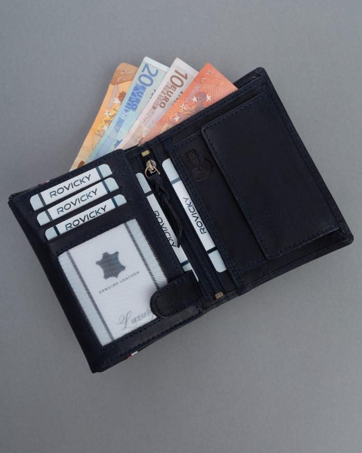 Leather Wallet N4A-HP-BL-1215 Navy