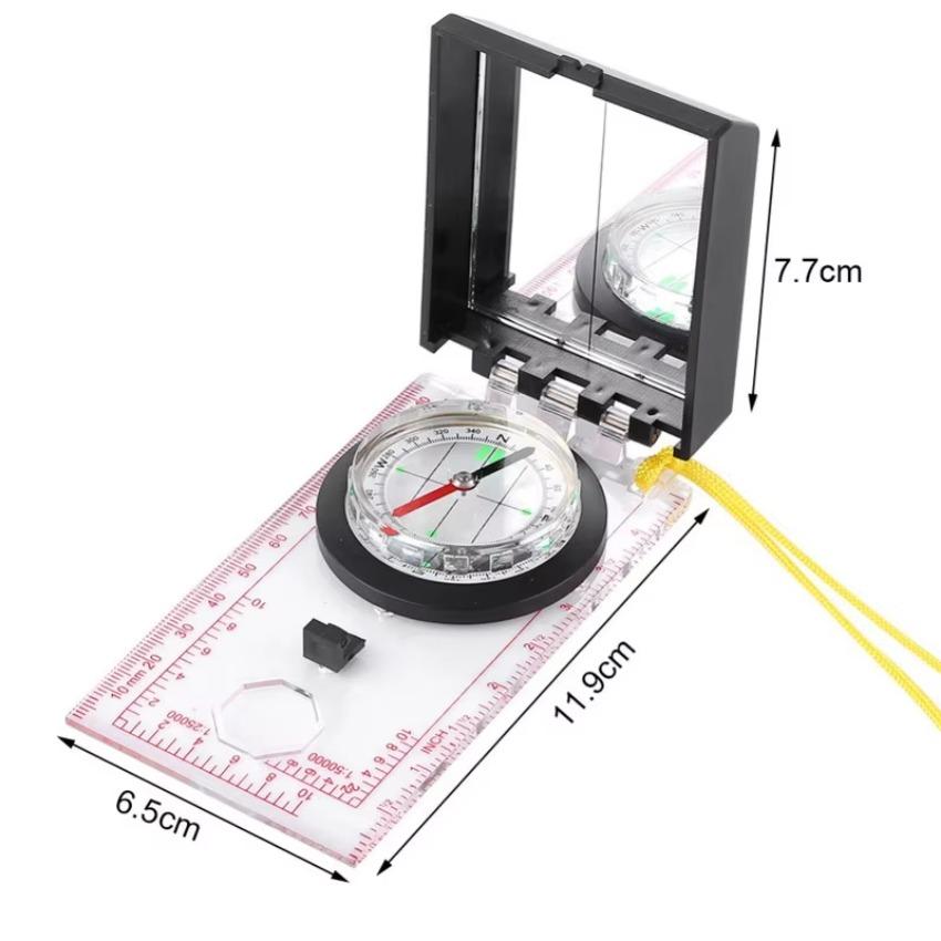 1 Pcs Multifunction Outdoor Survival Military Compass Hiking Camping Army Pocket Handheld Equipment