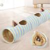 Striped Cat Tunnel Sleeping Beds Foldable Cats Tunnel Breathable Wear-resistant Cat Toys Interactive Accessories for Cats