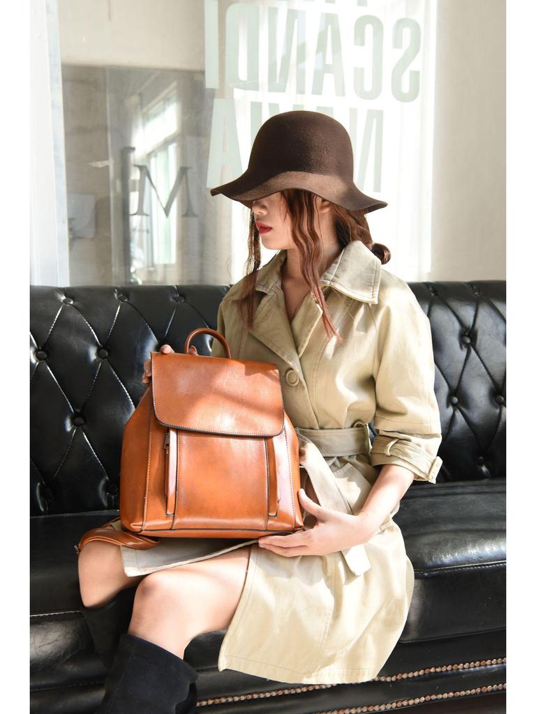 2025 Damenmode Rucksack aus echtem Leder - Multifunktional und stilvoll