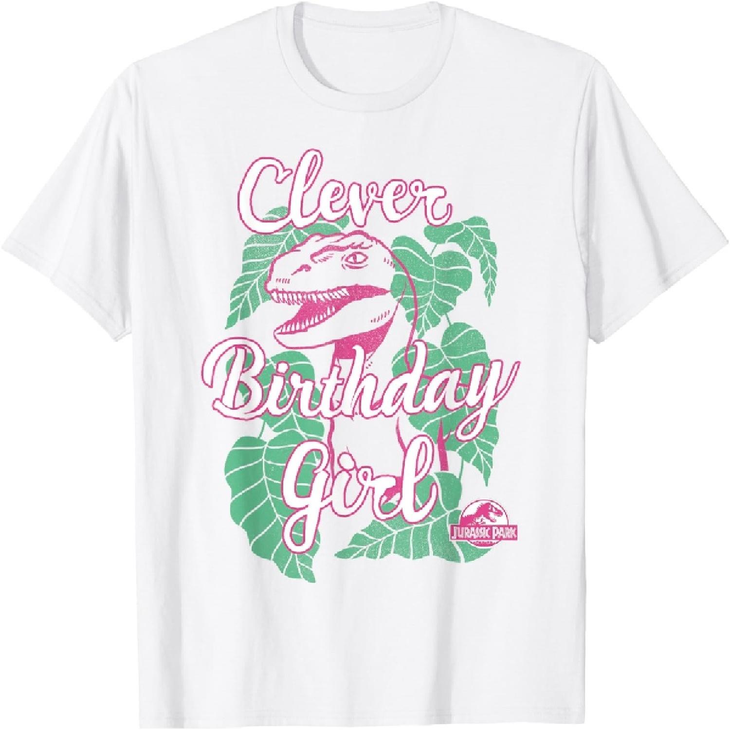 Jurassic Park Raptor Clever Birthday Girl T-Shirt S