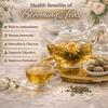 Sancha Tea Boutique, Dragon Lily Blooming Flower Tea, 5 Hand-Sewn Blooms, Ornamental Green & Jasmine, Imported from China