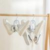 3pc Dry Shoe Organizer Metal Vertical Hanger Hooks Clothes Holder Sandals Hook Outdoor Windproof SaveSpace Clothes Hangers
