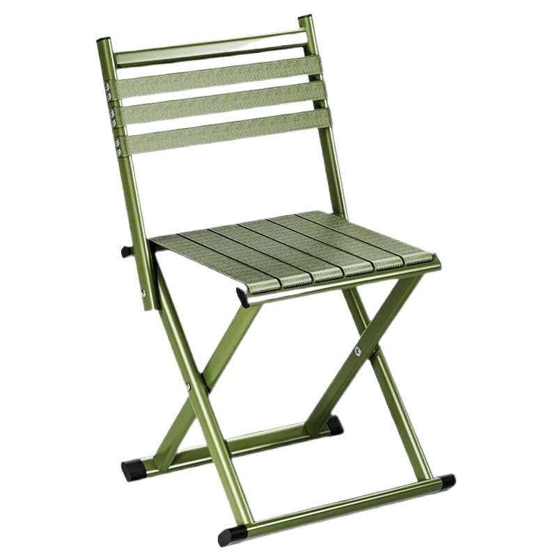 Tabouret pliant portable ultraléger à double usage avec dossier pour le camping et la pêche en plein air