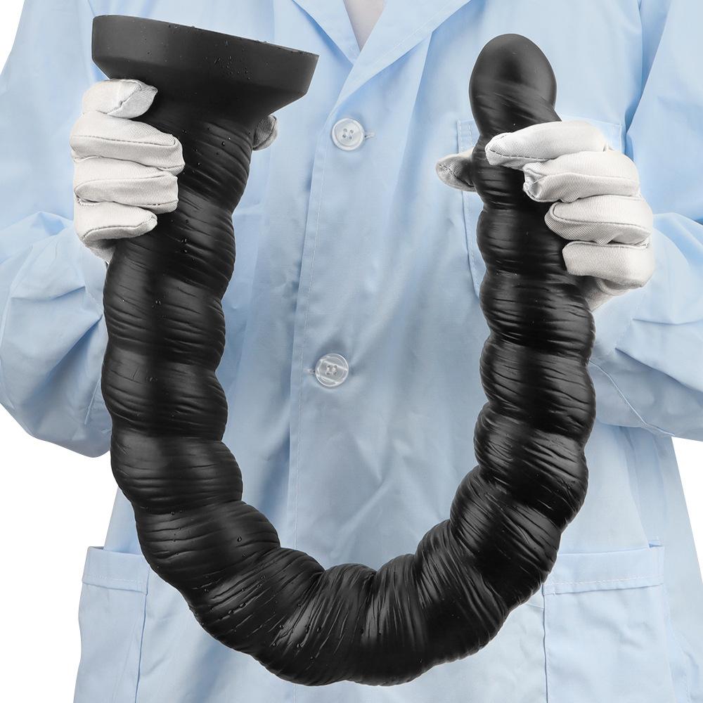 Flüssiges Silikon Extra langer Analplug Dilatator Masturbator Dildo Fisting Strap on Cock Gay BDSM Realistischer Penis