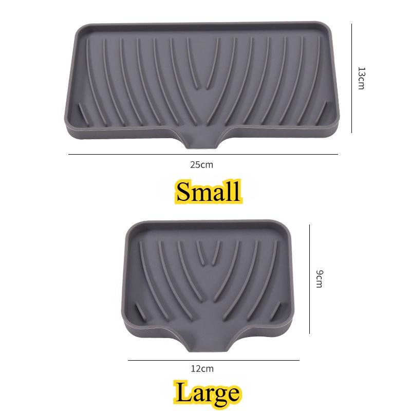 Soap drain box, kitchen and bathroom anti-slip sink tray, washing table, soap tray, no need for drilling drainage rack