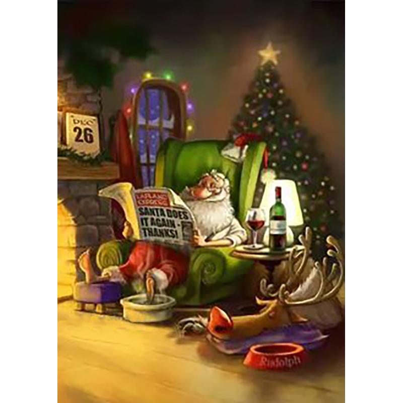 DIY Santa Claus 5D Diamond Painting Full Round Drill Cartoon Resin Wall Art Embroidery Craft Home Decor Handmade Christmas Gift