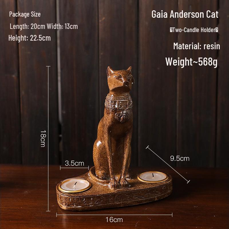 Nordisch Retro Nep Hout Egyptische Kat Beeldje voor Woonkamer of Studeerkamer Decoratie