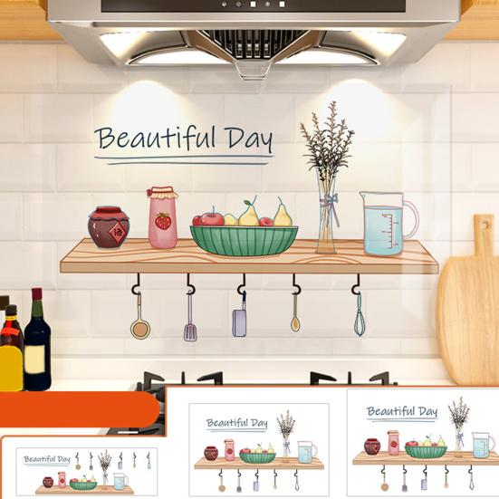 Kitchen Wallpaper Self Adhesive Oil Proof Wall Sticker Waterproof Backsplash Wall Protector Film for Cupboard Kitchen