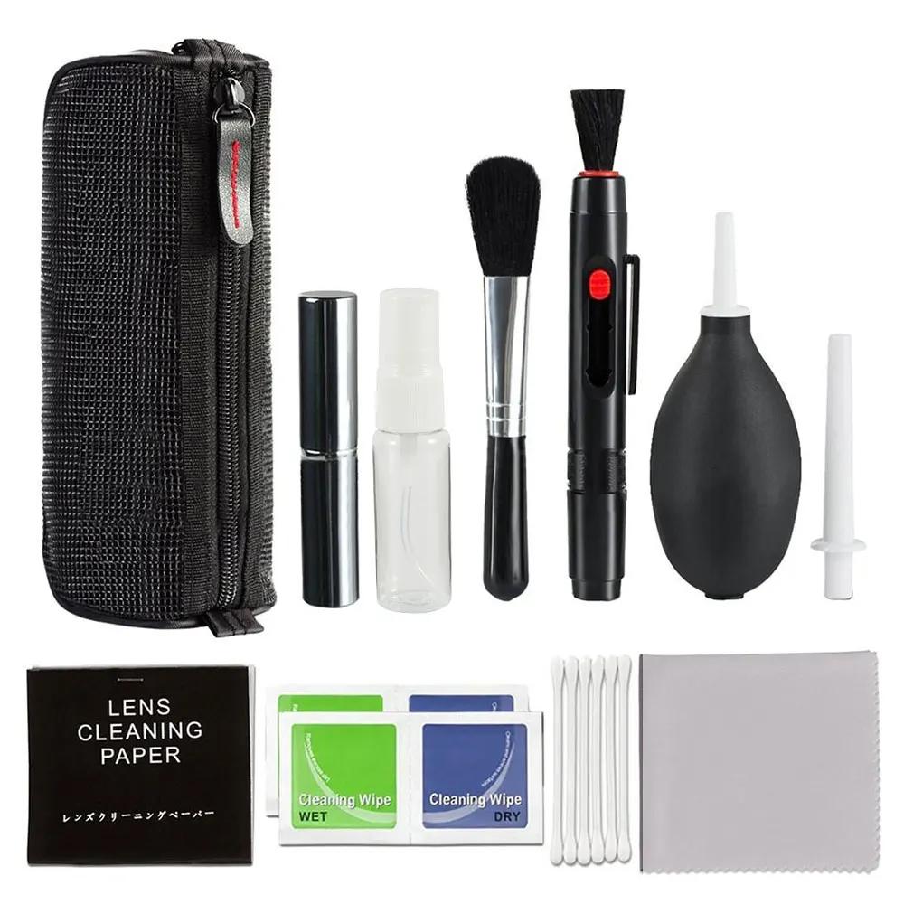Camera Lens Cleaning Kit Professional Scratch Free Electronics Cleaning Tool Set with Air Blower Cleaning Brush Wipes Tweezers
