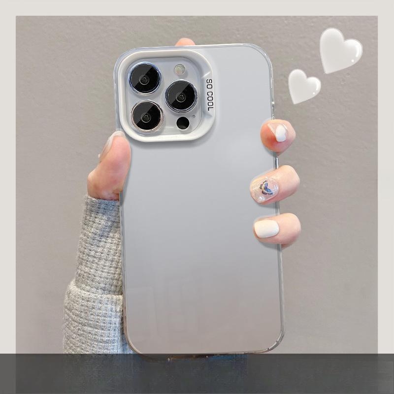 Applicable To Apple 15 Mobile Phone Case Iphone14promax Shell Bracket 13 Color Silver Matte 12 Full-cover Soft Edge Xs