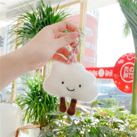 Hair Clips Fluffy Decoration Plush Cartoon Clouds Brooch Pin for Ornament