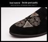 Autumn Men's Pointed Toe Leather Slip-On Loafers, One-Step Matte Driving Shoes