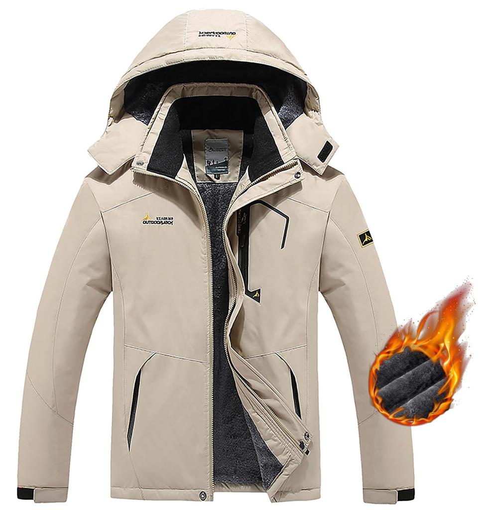 Perturga Windshell Anorak Waterproof and Windproof Fleece Jacket for Outdoor Spring and and Size XL Men's Jacket, Activities, Skiing, Autumn,