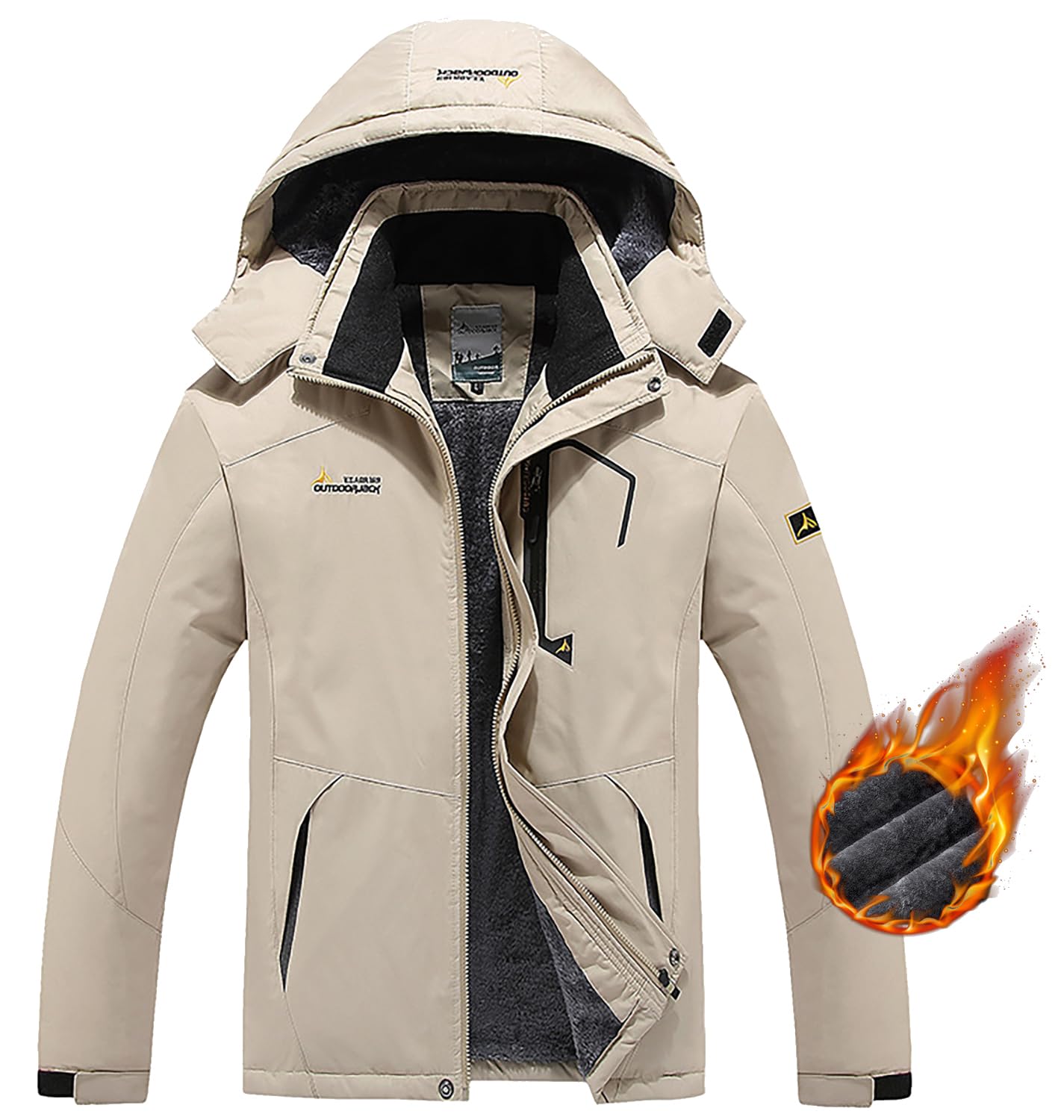 

Perturga Windshell Anorak Waterproof and Windproof Fleece Jacket for Outdoor Spring and and Size XL Men s Jacket, Activities, Skiing, Autumn,