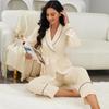 Women’s Sleeping Suits BRIGHT DEER Long Sleeves Robes Long Pants Set 2 Pieces Pajamas Home Clothing Sleep Lounge Wear