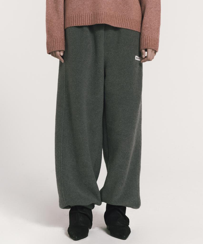 Nigaennikol Soft Fleece Banded Jogger Pants_Charcoal