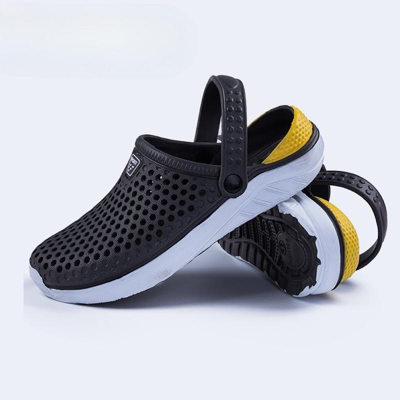 Unisex Fashion Beach Clogs სქელი ძირის ჩუსტი წყალგაუმტარი მოცურების საწინააღმდეგო სანდლები ქალების მამაკაცებისთვის