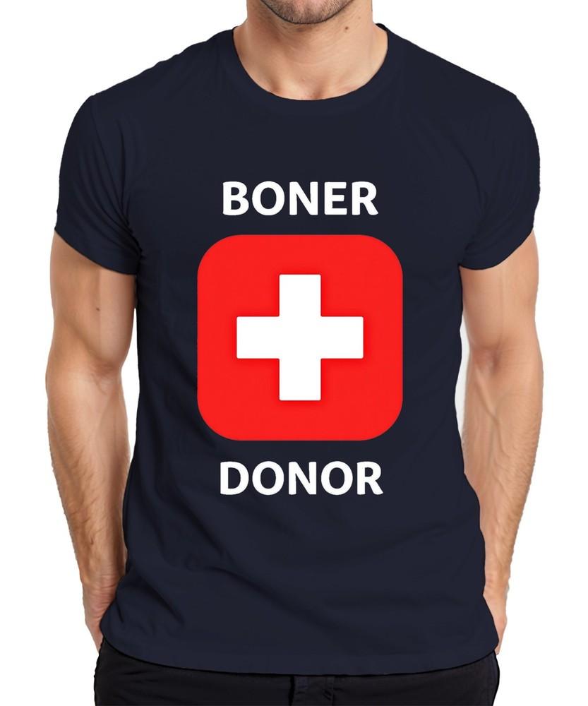 Boner Donor Funny Gift Hen Party Gag Humour Unisexs TShirt S