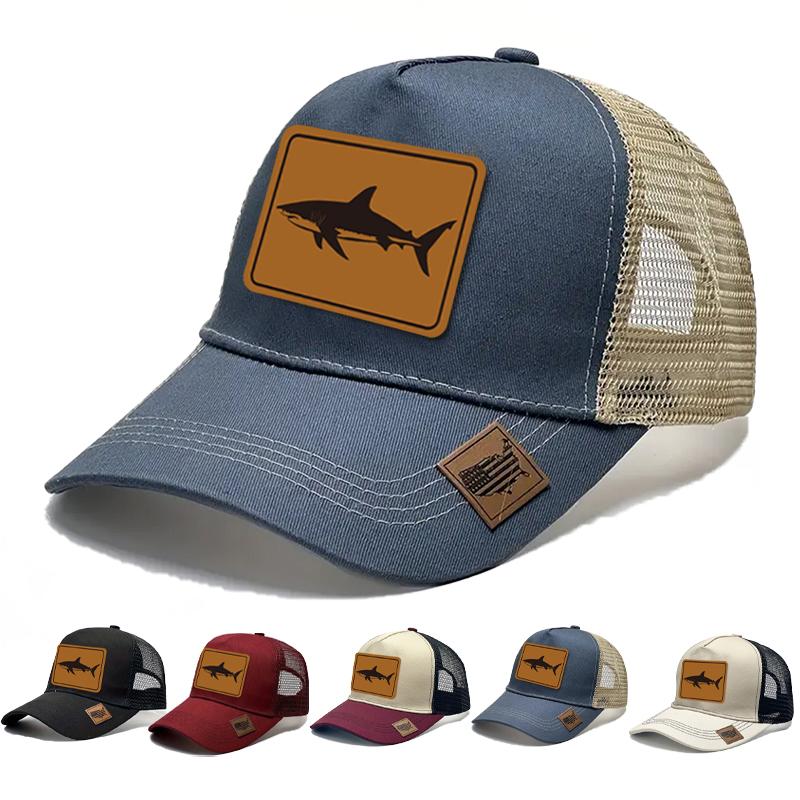 

Fashion Shark Baseball Caps Men Women Snapback Cap Female Male Rancher Cap Sun Hat Kpop Designer Man Trucker Hat Gorras Hombre 56-62CM бежевий