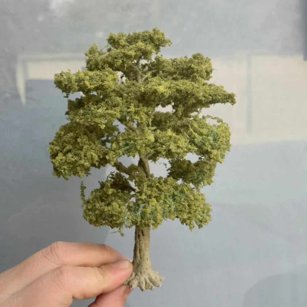 10-28cm Modelo de árvore de arame em miniatura boutique árvore verde para decoração de plataforma planta Modelo G/Ho/N escala trem ferrovia layout material