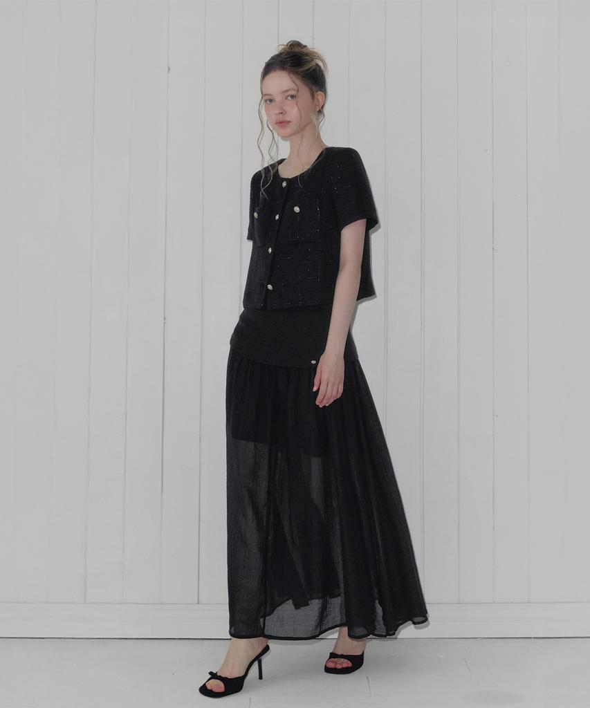 Teuwi Mels Layered Flare Long Skirt
