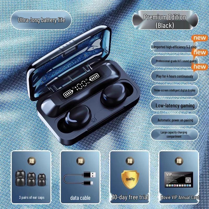 2025 High-Quality Wireless Bluetooth Earphones: In-Ear, Noise-Cancelling, Long Battery Life, Sports & Gaming Friendly for Men and Women.