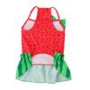 Dog Dress with Bow Summer Clothes Cute Small Dogs Skirt Suspender Watermelon Pattern Pet Clothing Puppy Dresses Cat Costumes