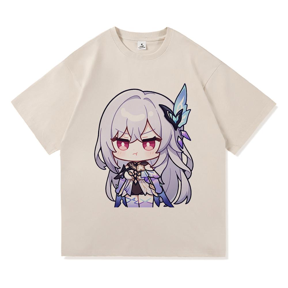 Genshin Impact Skirk T-Shirt Hot Fashion Männer/Frauen Ästhetisch Lustig Süß Grafik T-Shirt Hohe Qualität Lässig Baumwolle T-Shirts