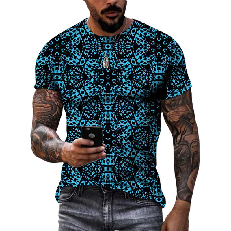 Fashion New Retro National Style Graphic T Shirts Summer Trend Men Casual Streetwear Personality Harajuku Print O-neck Tees Tops