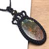 Gemstone Handmade Jewelry Ocean Jasper Macrame Thread 20-36''Ad Necklace Ethnic