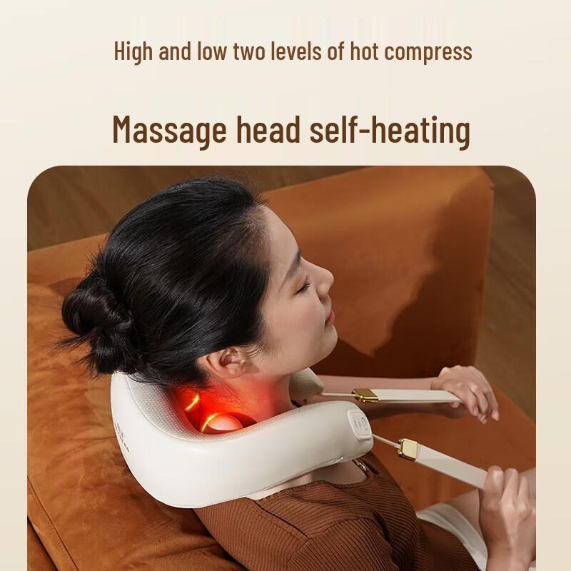 HEZHENG U-shaped Neck and Shoulder Massager with Heat CN Plug (adapter Included)